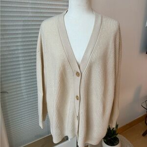 Jenni Kayne Cream Cardigan Sweater